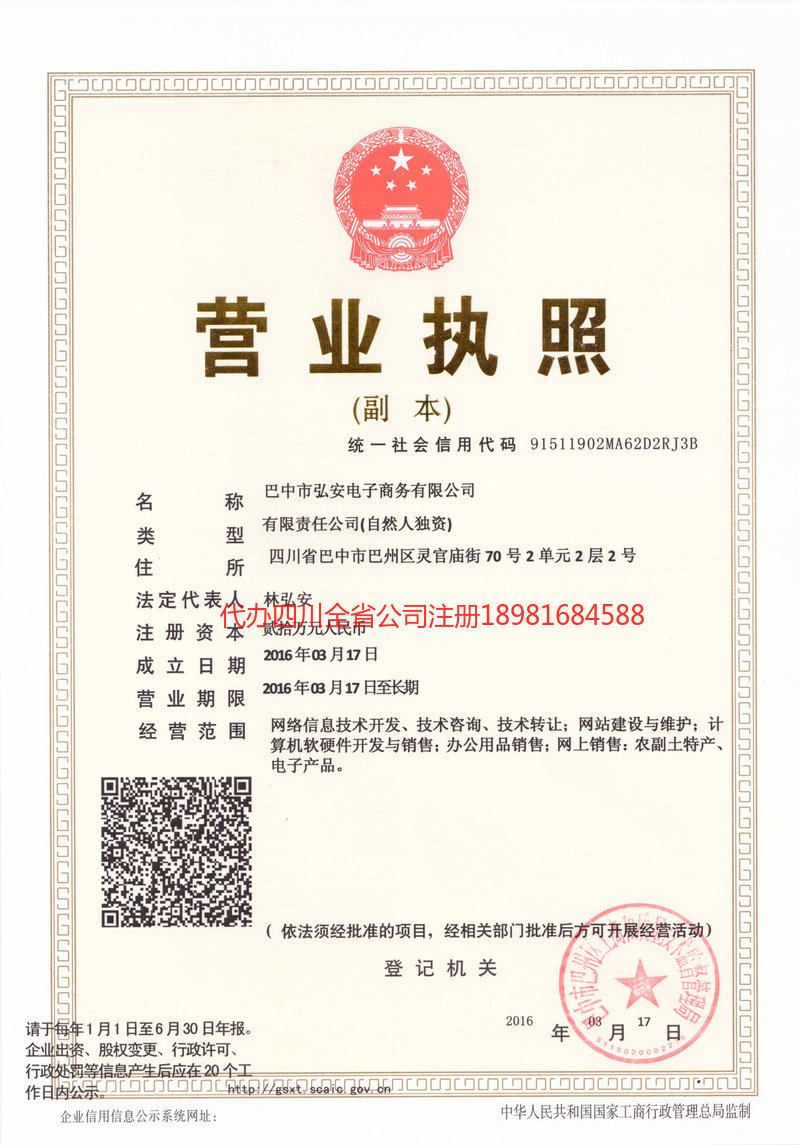 垫江垫江宏安电子商务有限公司