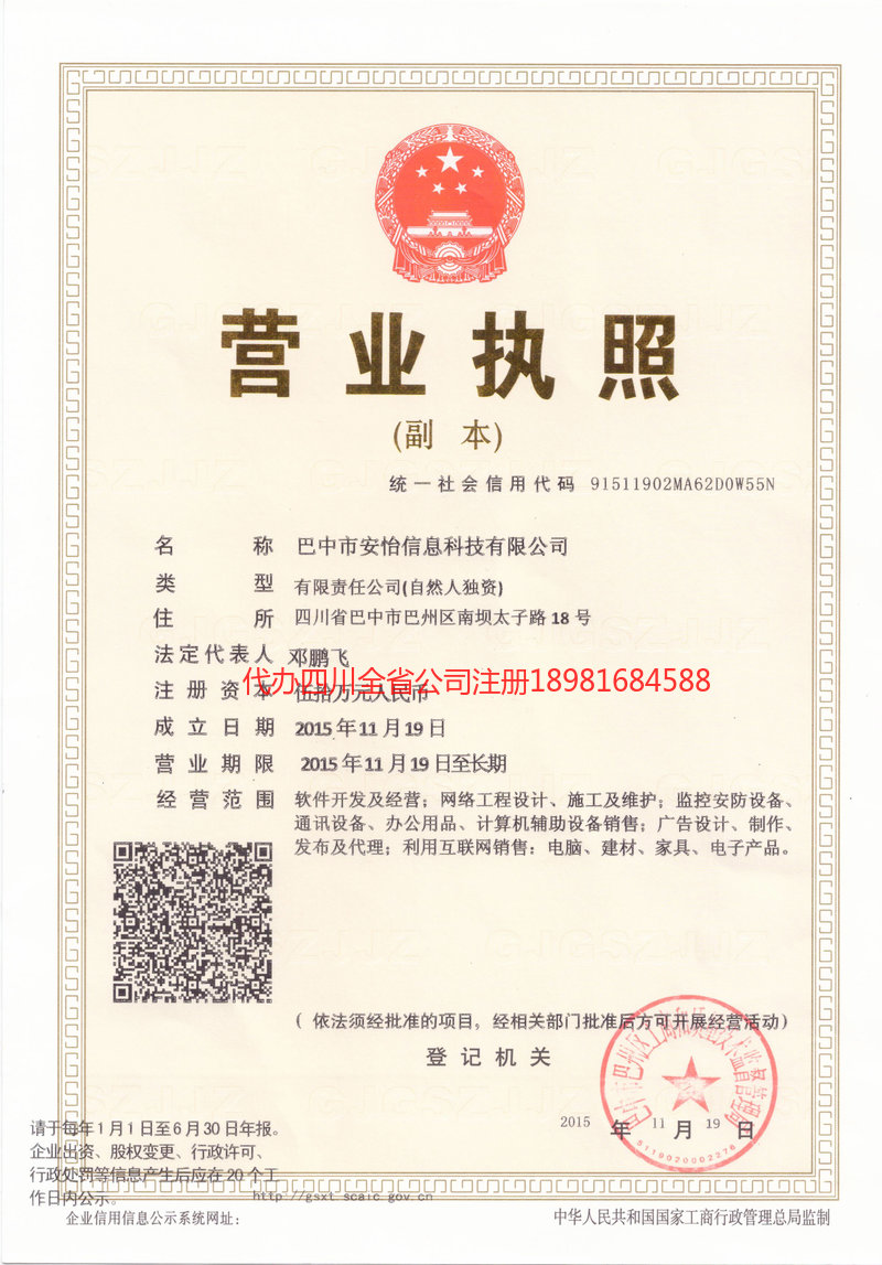 垫江垫江安怡信息科技有限公司