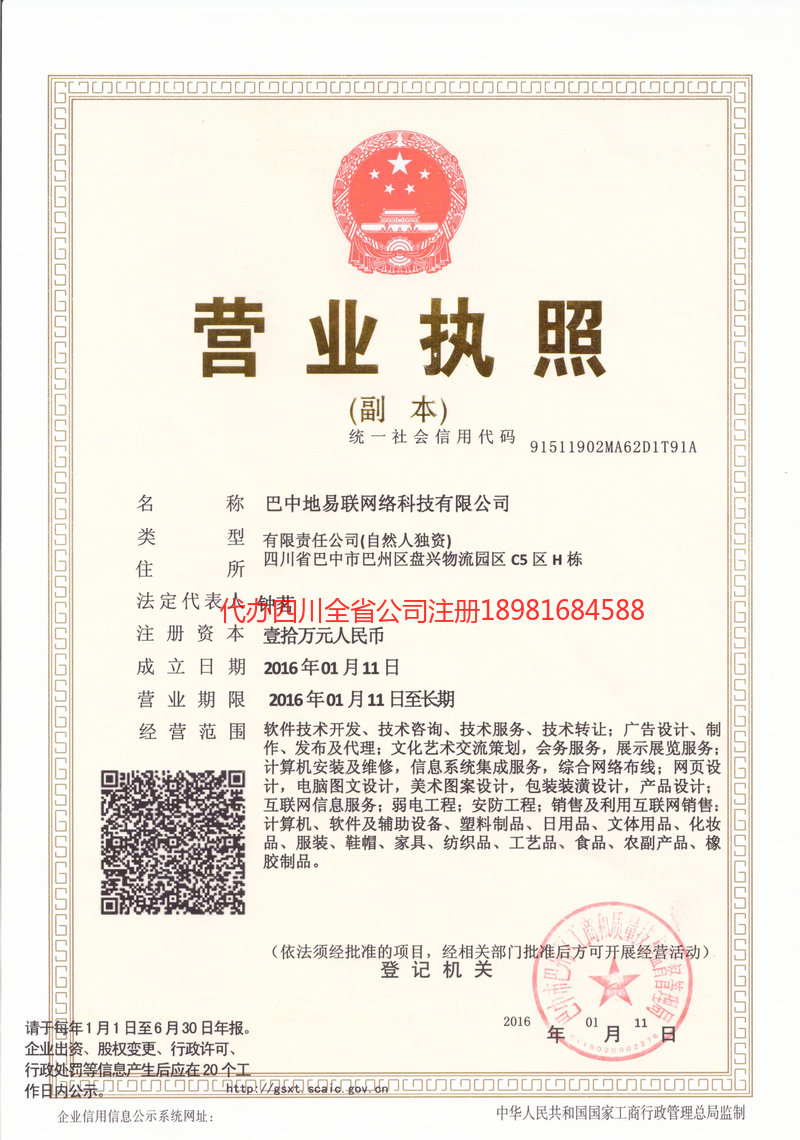 垫江垫江地易联网络科技有限公司